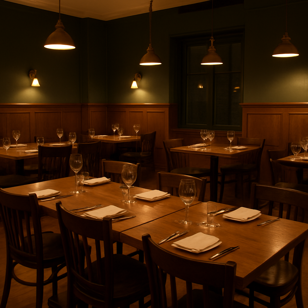 Ilustrační fotografie útulného interiéru restaurace